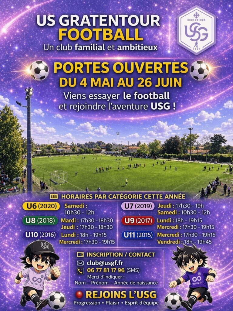 Portes ouvertes Foot Gratentour 2026